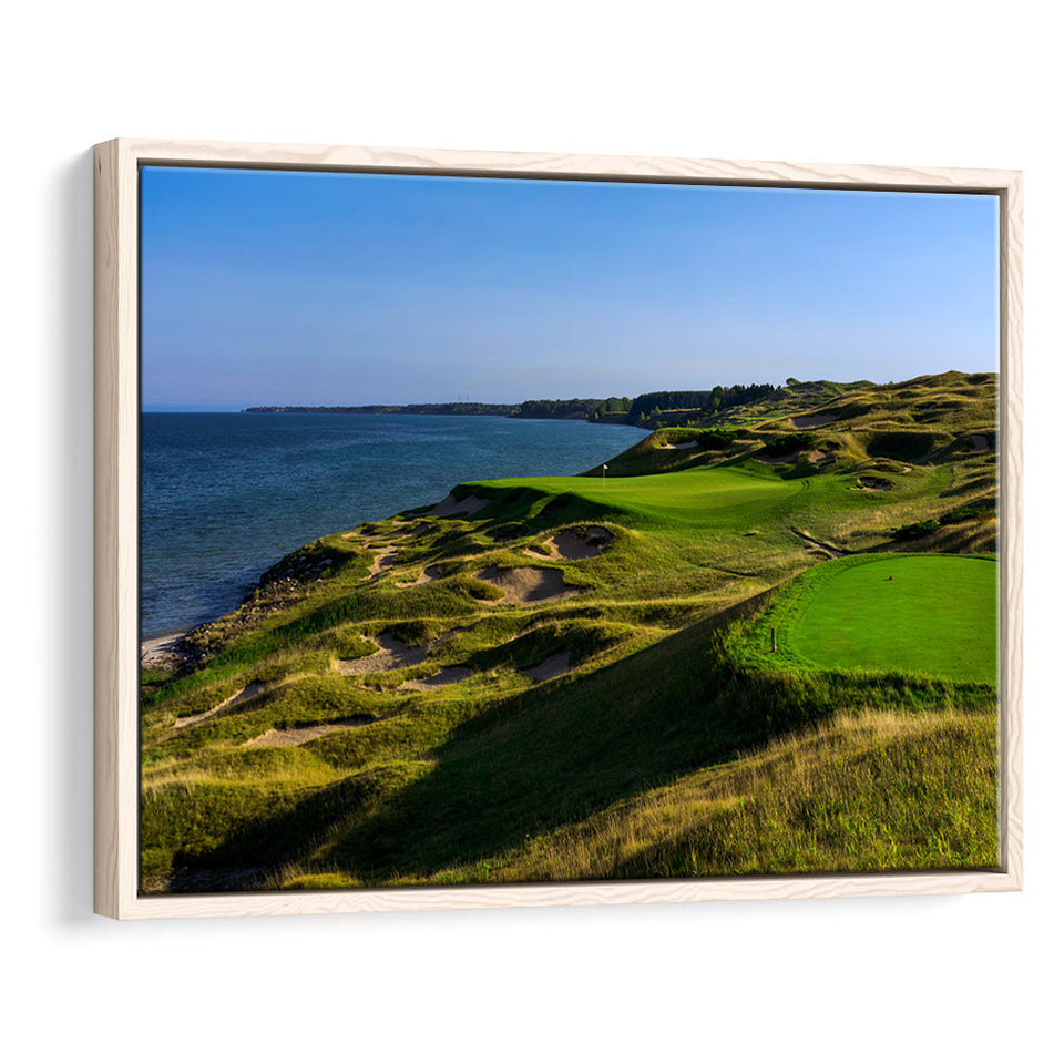 Whistling Straits Golf Resort, Straits Course Hole 03, Kohler, Wisconsin, Framed Canvas Prints Wall Art Decor, Floating Frame