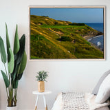 Whistling Straits Golf Resort, Straits Course Hole 07, Kohler, Wisconsin, Framed Canvas Prints Wall Art Decor, Floating Frame
