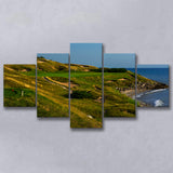 Whistling Straits Golf Resort, Straits Course Hole 07, Kohler, Wisconsin, Golf Art Print, 5 Panels Canvas Prints Wall Art