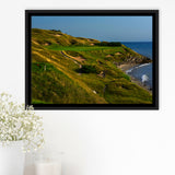 Whistling Straits Golf Resort, Straits Course Hole 07, Kohler, Wisconsin, Framed Canvas Prints Wall Art Decor, Floating Frame