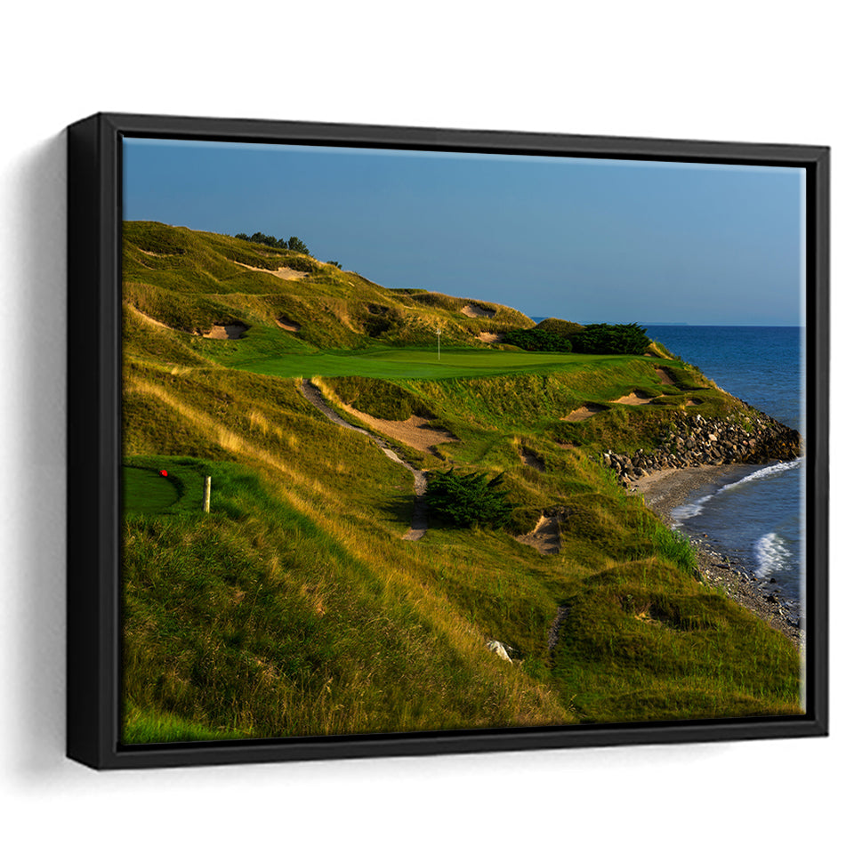 Whistling Straits Golf Resort, Straits Course Hole 07, Kohler, Wisconsin, Framed Canvas Prints Wall Art Decor, Floating Frame