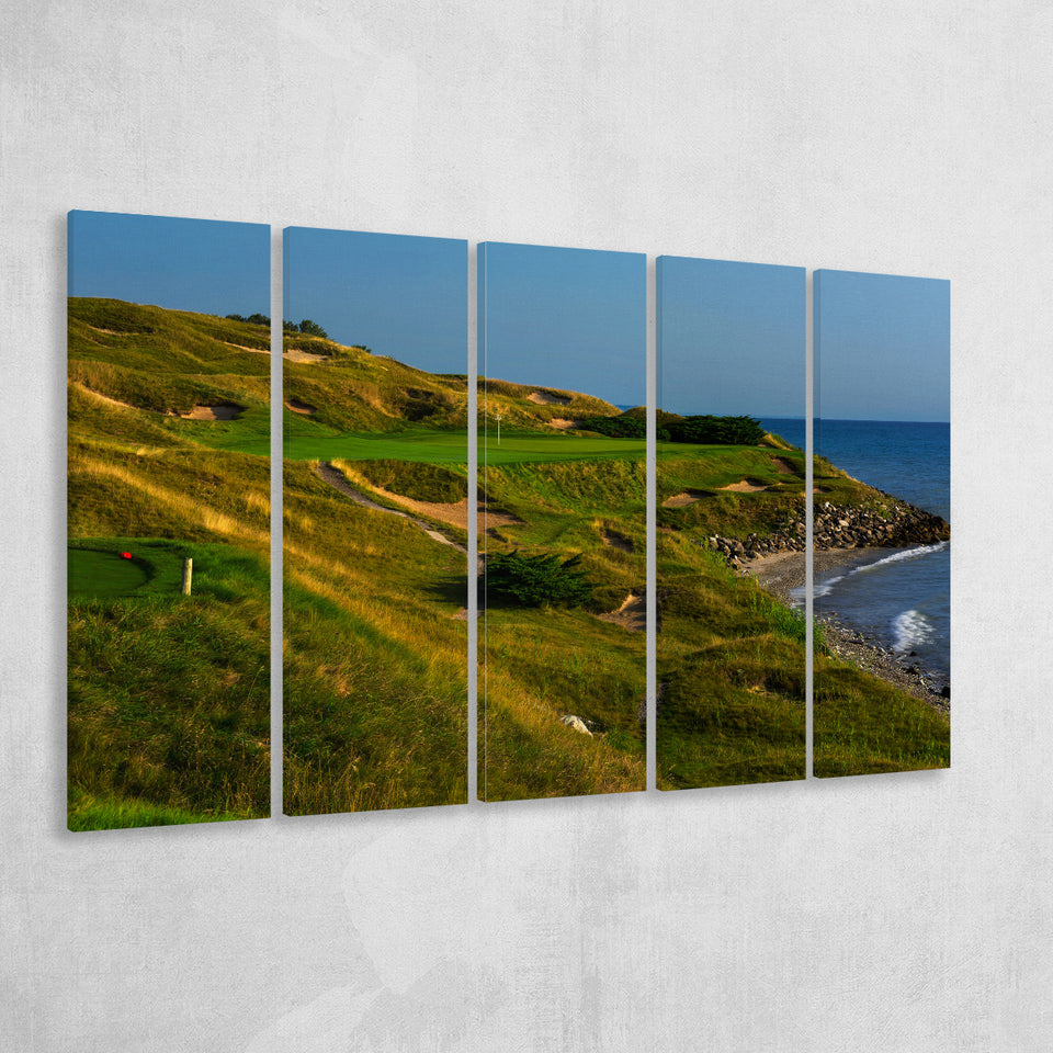 Whistling Straits Golf Resort, Straits Course Hole 07, Kohler, Wisconsin, 5 Panels Extra Large Canvas Prints Wall Art Decor