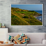 Whistling Straits Golf Resort, Straits Course Hole 07, Kohler, Wisconsin, Framed Canvas Prints Wall Art Decor, Floating Frame