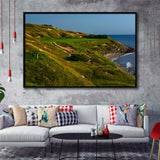 Whistling Straits Golf Resort, Straits Course Hole 07, Kohler, Wisconsin, Framed Canvas Prints Wall Art Decor, Floating Frame