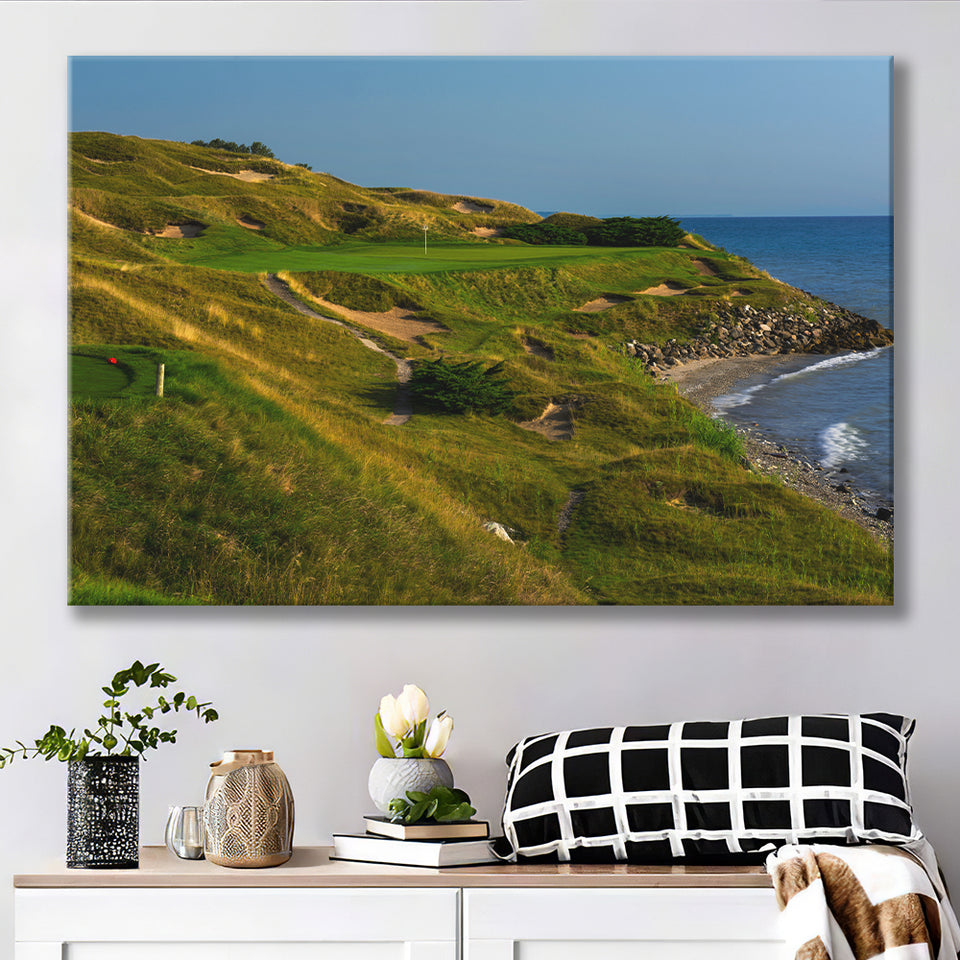 Whistling Straits Golf Resort, Straits Course Hole 07, Kohler, Wisconsin, Golf Art Print, Canvas Prints Wall Art Decor