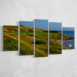 Whistling Straits Golf Resort, Straits Course Hole 07, Kohler, Wisconsin, Golf Art Print, 5 Panels Canvas Prints Wall Art