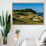 Whistling Straits Golf Resort, Straits Course Hole 14, Kohler, Wisconsin, Framed Canvas Prints Wall Art Decor, Floating Frame