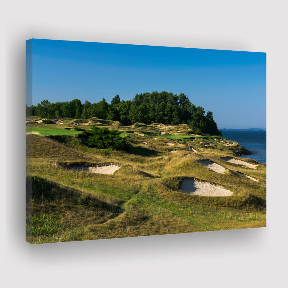 Whistling Straits Golf Resort, Straits Course Hole 14, Kohler, Wisconsin, Golf Art Print, Canvas Prints Wall Art Decor