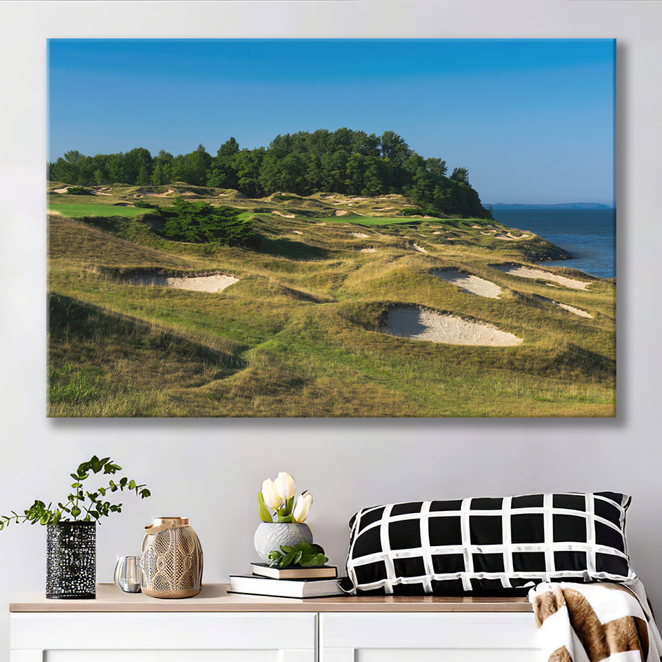 Whistling Straits Golf Resort, Straits Course Hole 14, Kohler, Wisconsin, Golf Art Print, Canvas Prints Wall Art Decor