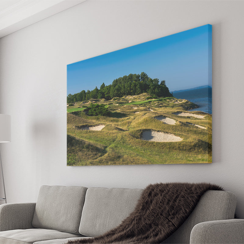 Whistling Straits Golf Resort, Straits Course Hole 14, Kohler, Wisconsin, Golf Art Print, Canvas Prints Wall Art Decor
