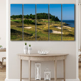 Whistling Straits Golf Resort, Straits Course Hole 14, Kohler, Wisconsin, 5 Panels Extra Large Canvas Prints Wall Art Decor
