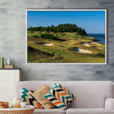 Whistling Straits Golf Resort, Straits Course Hole 14, Kohler, Wisconsin, Framed Canvas Prints Wall Art Decor, Floating Frame