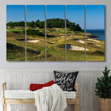 Whistling Straits Golf Resort, Straits Course Hole 14, Kohler, Wisconsin, 5 Panels Extra Large Canvas Prints Wall Art Decor