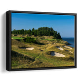 Whistling Straits Golf Resort, Straits Course Hole 14, Kohler, Wisconsin, Framed Canvas Prints Wall Art Decor, Floating Frame