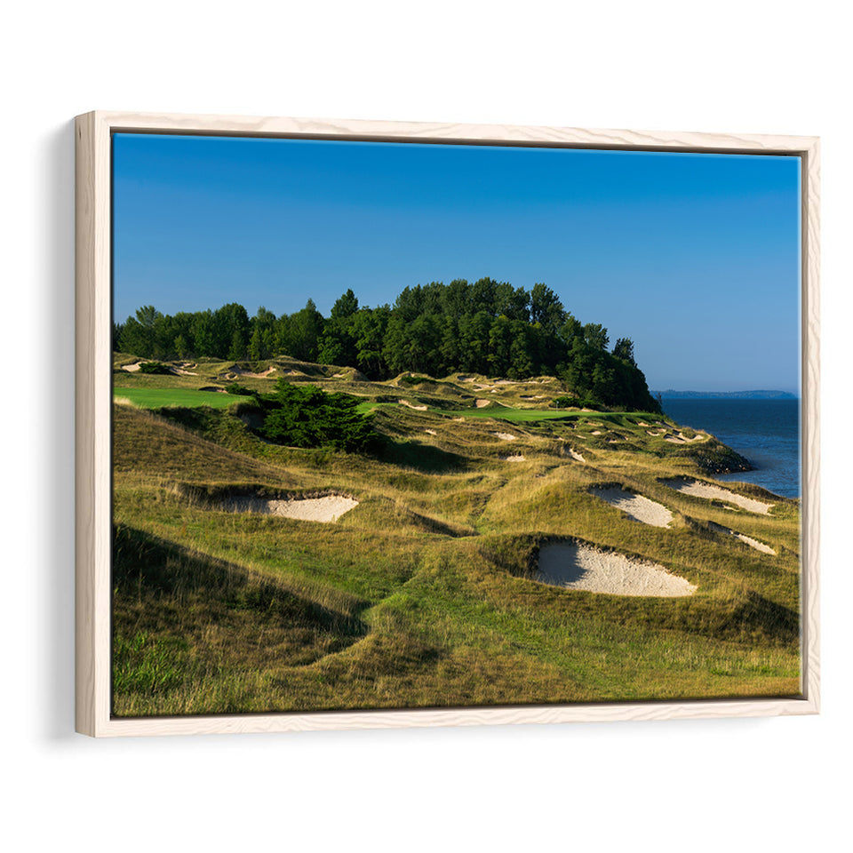 Whistling Straits Golf Resort, Straits Course Hole 14, Kohler, Wisconsin, Framed Canvas Prints Wall Art Decor, Floating Frame