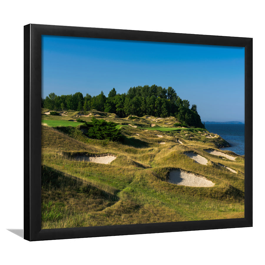 Whistling Straits Golf Resort, Straits Course Hole 14, Kohler, Wisconsin, Golf Sport Print, Framed Art Prints Home Decor