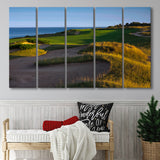 Whistling Straits Golf Resort, Straits Course Hole 16, Kohler, Wisconsin, 5 Panels Extra Large Canvas Prints Wall Art Decor