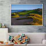 Whistling Straits Golf Resort, Straits Course Hole 16, Kohler, Wisconsin, Framed Canvas Prints Wall Art Decor, Floating Frame