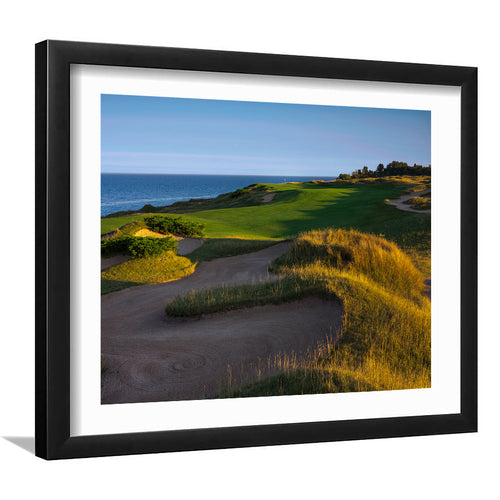 Whistling Straits Golf Resort, Straits Course Hole 16, Kohler, Wisconsin, Golf Art Print, Framed Art Prints Wall Decor