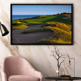 Whistling Straits Golf Resort, Straits Course Hole 16, Kohler, Wisconsin, Framed Canvas Prints Wall Art Decor, Floating Frame