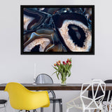White Abstract Jewelry Stone Framed Canvas Prints Wall Art - Canvas Painting, Framed Art, Prints for Sale, Wall Decor, Home Decor
