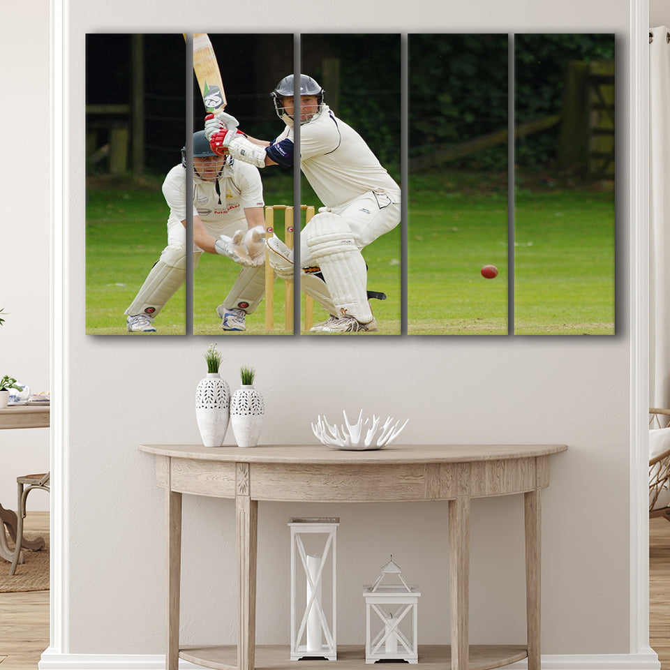 White Cricket, Stadium Canvas, Sport Art, Gift for him, Multi Panels B, Canvas Prints Wall Art Decor