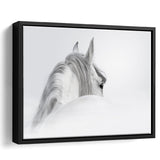 White Horse Framed Canvas Prints Wall Art Decor - Paiting Canvas, Art Prints, Floating Frame