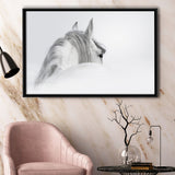 White Horse Framed Canvas Prints Wall Art Decor - Paiting Canvas, Art Prints, Floating Frame