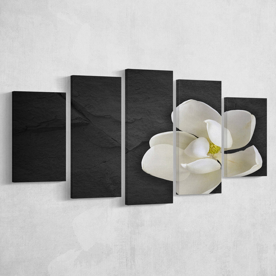 White Magnolia Flower, Floral Multi Panels,Canvas Prints Wall Art Home Decor