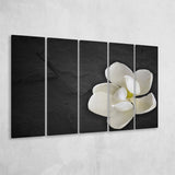 White Magnolia Flower, Floral 5 Panels B,Large Canvas,Canvas Prints Wall Art Home Decor
