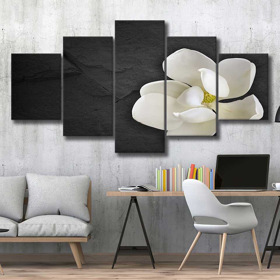 White Magnolia Flower, Floral Multi Panels,Canvas Prints Wall Art Home Decor