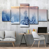 White Nature Over The Sunlight 5 Panels, Canvas Prints Wall Art Decor, Large Canvas Art