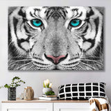 White Tiger Eyes Canvas Prints Wall Art - Painting Canvas, Art Prints, Wall Decor, Home Decor, Prints for Sale