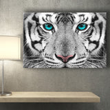 White Tiger Eyes Canvas Prints Wall Art - Painting Canvas, Art Prints, Wall Decor, Home Decor, Prints for Sale
