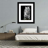 White Tiger Wet Paws-Canvas art,Art print,Frame art