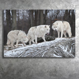 White Wolf Canvas Prints Wall Art Decor - Painting Canvas,Home Decor, Ready to Hang