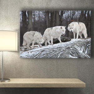 White Wolf Canvas Prints Wall Art Decor - Painting Canvas,Home Decor, Ready to Hang