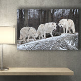 White Wolf Canvas Prints Wall Art Decor - Painting Canvas,Home Decor, Ready to Hang