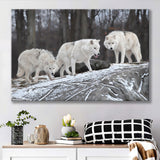 White Wolf Canvas Prints Wall Art Decor - Painting Canvas,Home Decor, Ready to Hang