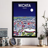 Wichita KS Art V1, City Art Print, Framed Art Print Wall Art Home Decor, Framed Picture