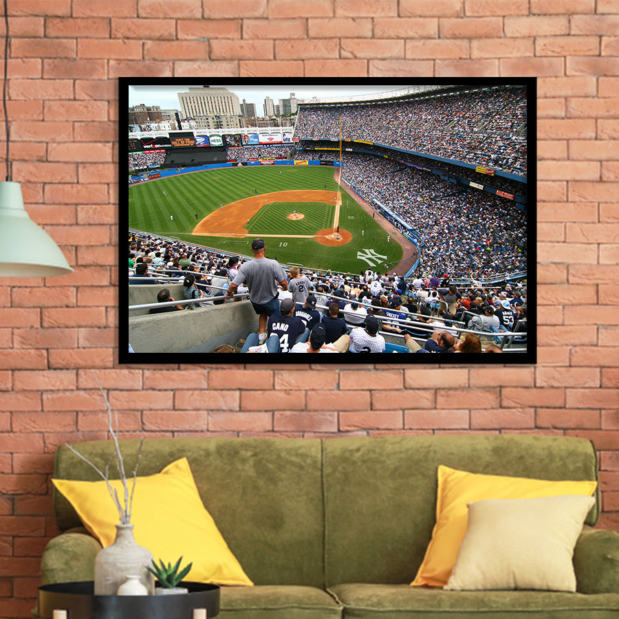 Wide View Yankee, Stadium Canvas, Sport Art, Gift for him, Framed Art Prints Wall Art Decor, Framed Picture