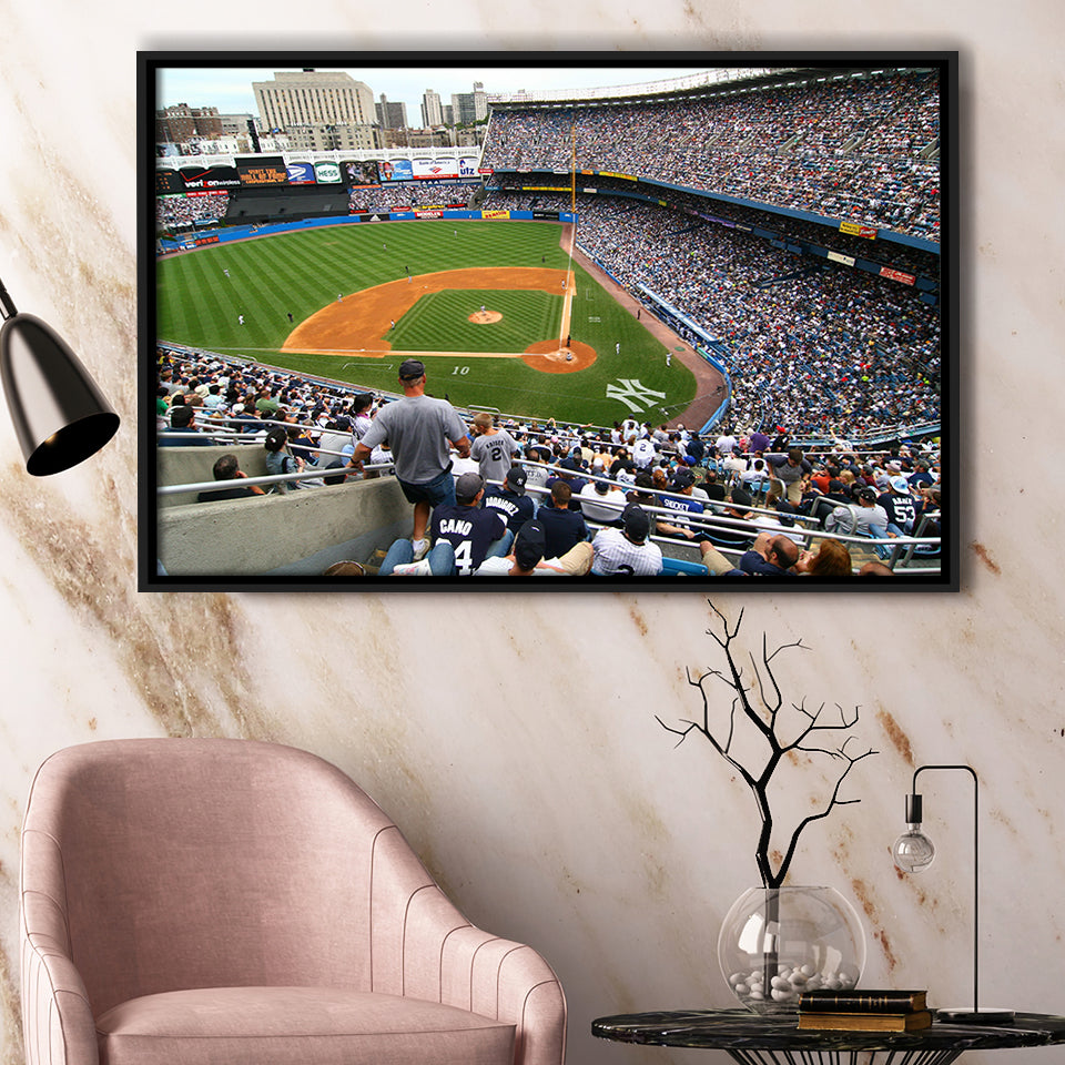 Wide View Yankee, Stadium Canvas, Sport Art, Gift for him, Framed Canvas Prints Wall Art Decor, Framed Picture