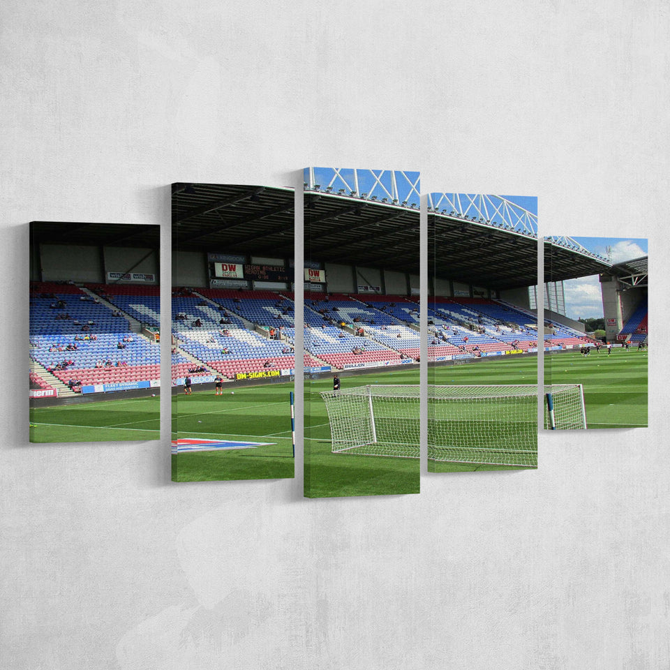 Wigan Athletic Stadium Canvas Prints The DW Stadium Wall Art,Multi Panels,Sport Stadium Art Prints, Fan Gift