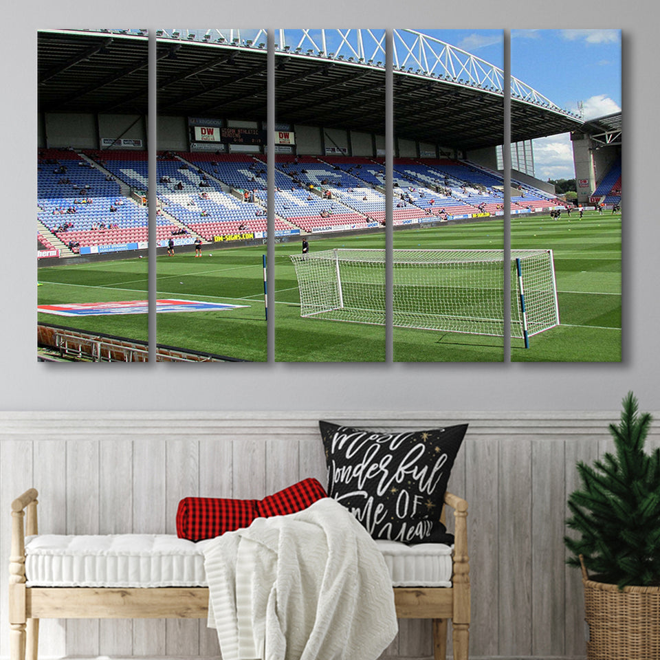 Wigan Athletic Stadium Canvas Prints The DW Stadium Wall Art,Multi Panels B,Sport Stadium Art Prints, Fan Gift