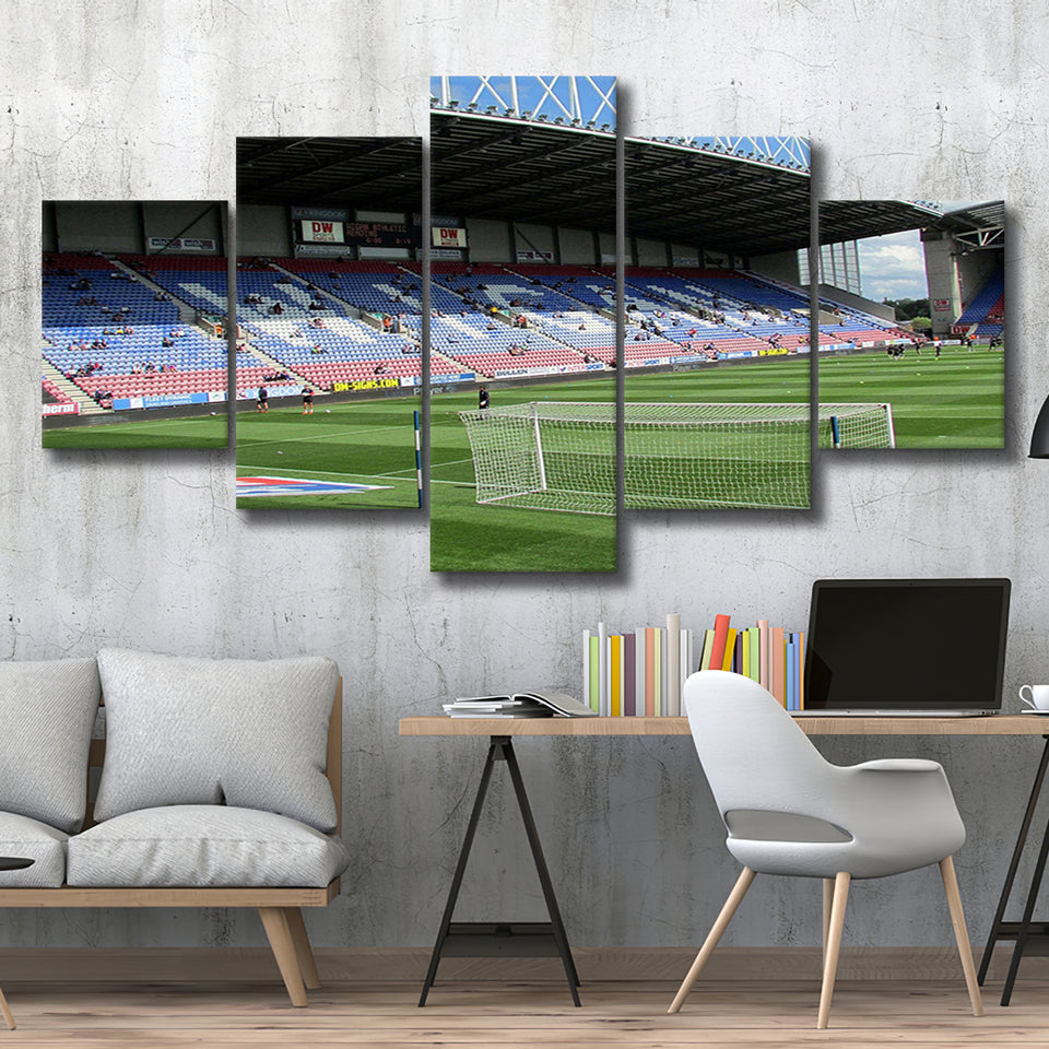 Wigan Athletic Stadium Canvas Prints The DW Stadium Wall Art,Multi Panels,Sport Stadium Art Prints, Fan Gift