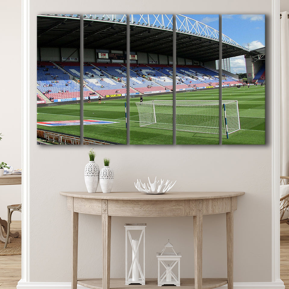 Wigan Athletic Stadium Canvas Prints The DW Stadium Wall Art,Multi Panels B,Sport Stadium Art Prints, Fan Gift