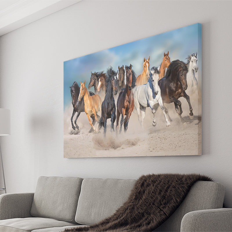 Wild Horses Canvas Prints Wall Art - Canvas Painting, Painting Art, Prints for Sale, Wall Decor, Home Decor