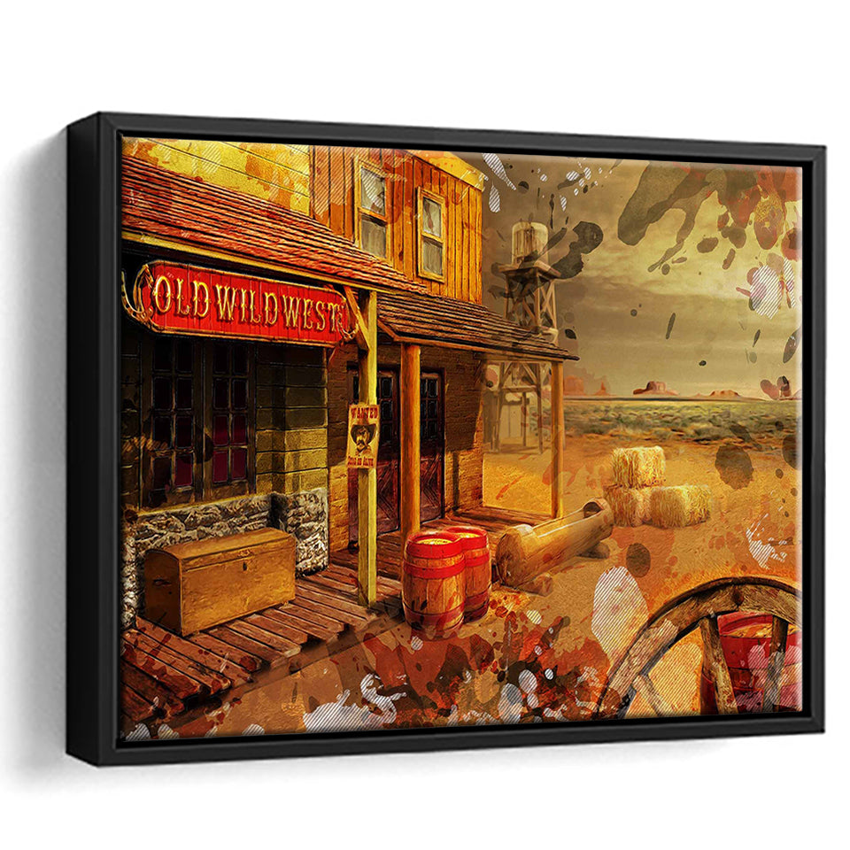 Wild West Framed Canvas Prints Wall Art Decor - Painting Canvas, Framed Picture, Home Decor