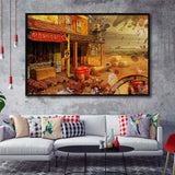 Wild West Framed Canvas Prints Wall Art Decor - Painting Canvas, Framed Picture, Home Decor