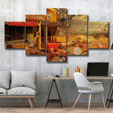 Wild West 5 Pieces Canvas Prints Wall Art Decor - Painting Canvas, Mixed Canvas, Multi Panels